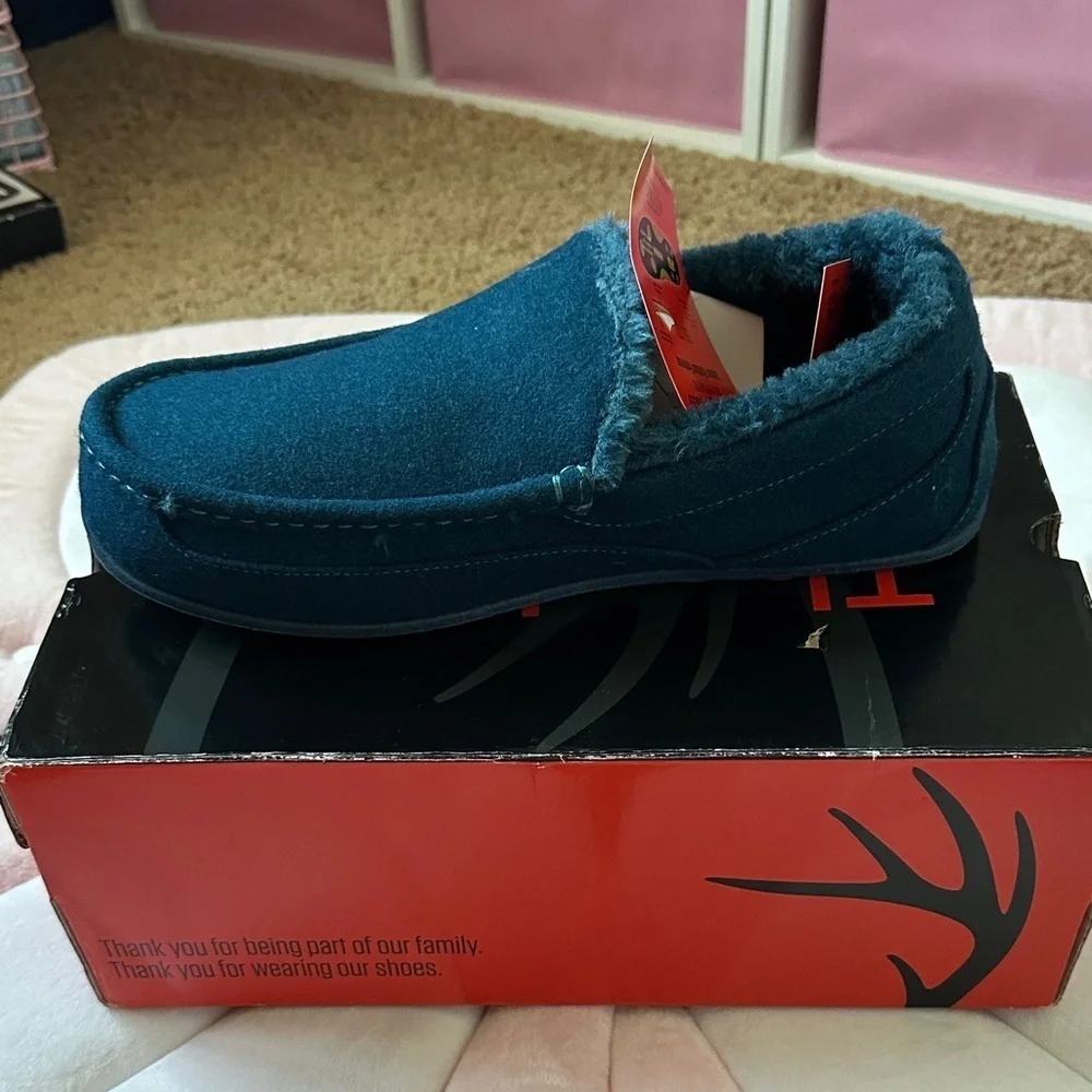 Deer Stags Men's Navy Slipperooz